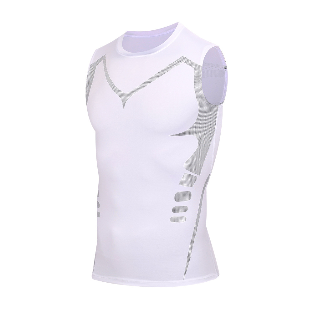 Health Wellness Fitness - Men's Compression Tank Top, Sleeveless Printed