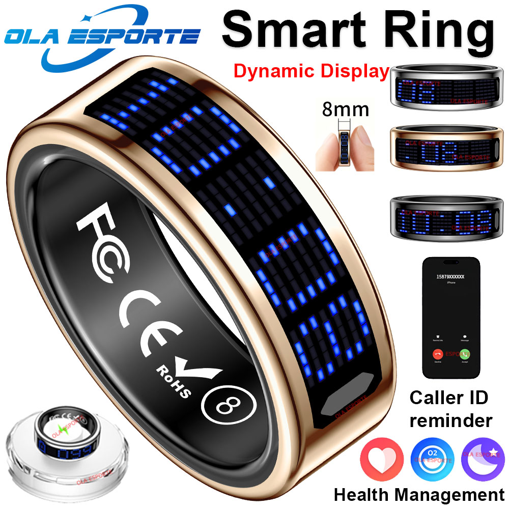 Blood Oxygen Monitor - New Ultra-thin Lightweight Smart Ring Multi-functional