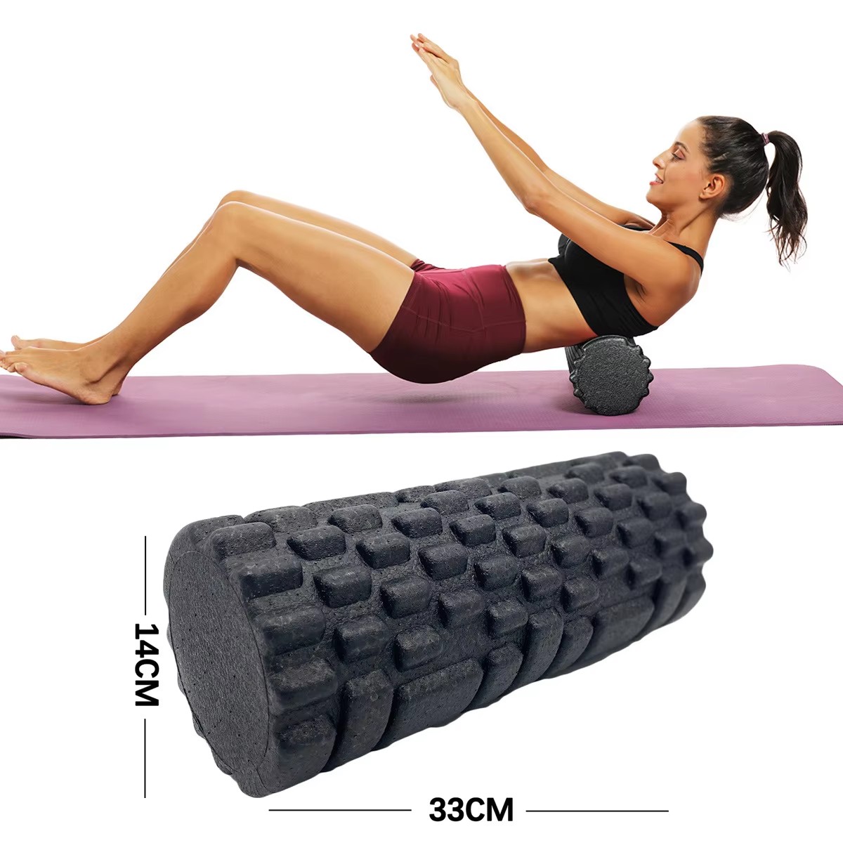 Health Wellness Fitness - 30/33cm Fitness Foam Roller Yoga Massage