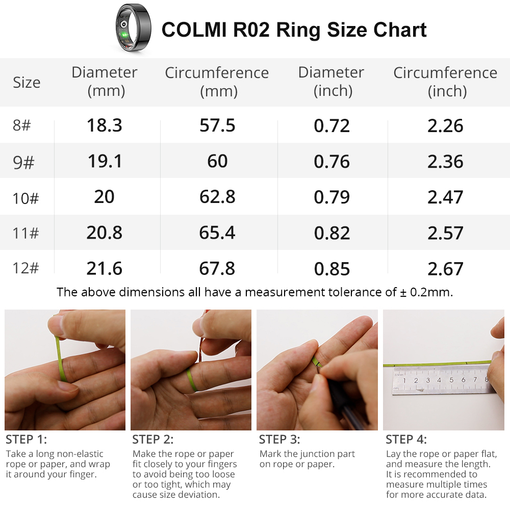 [2024 ] COLMI R02 Smart Ring M - огляд і ціна Blood Oxygen Monitor