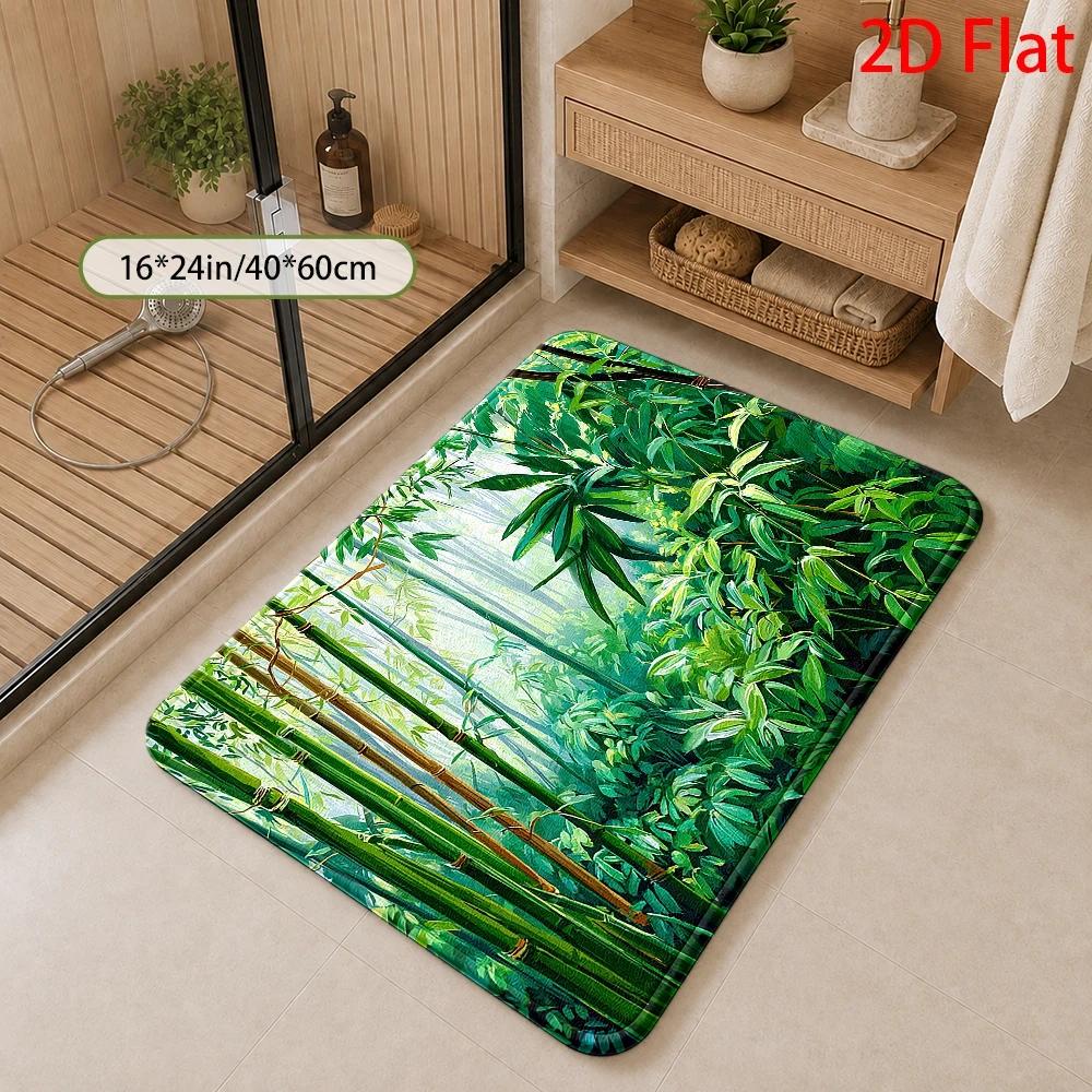 Tropical Bamboo Jungle Pattern - огляд і ціна Bamboo Bath Mat
