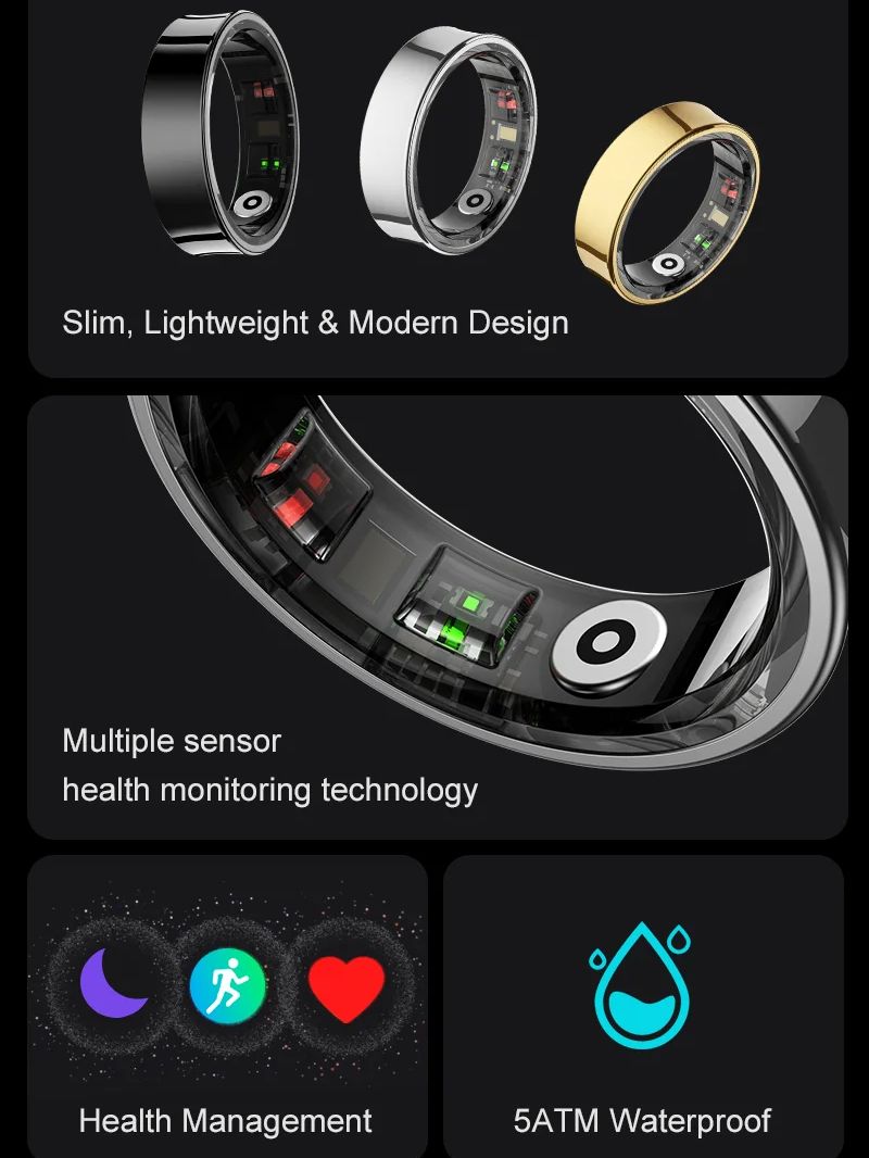 New Smart Ring R09 Health Moni - огляд і ціна Blood Oxygen Monitor